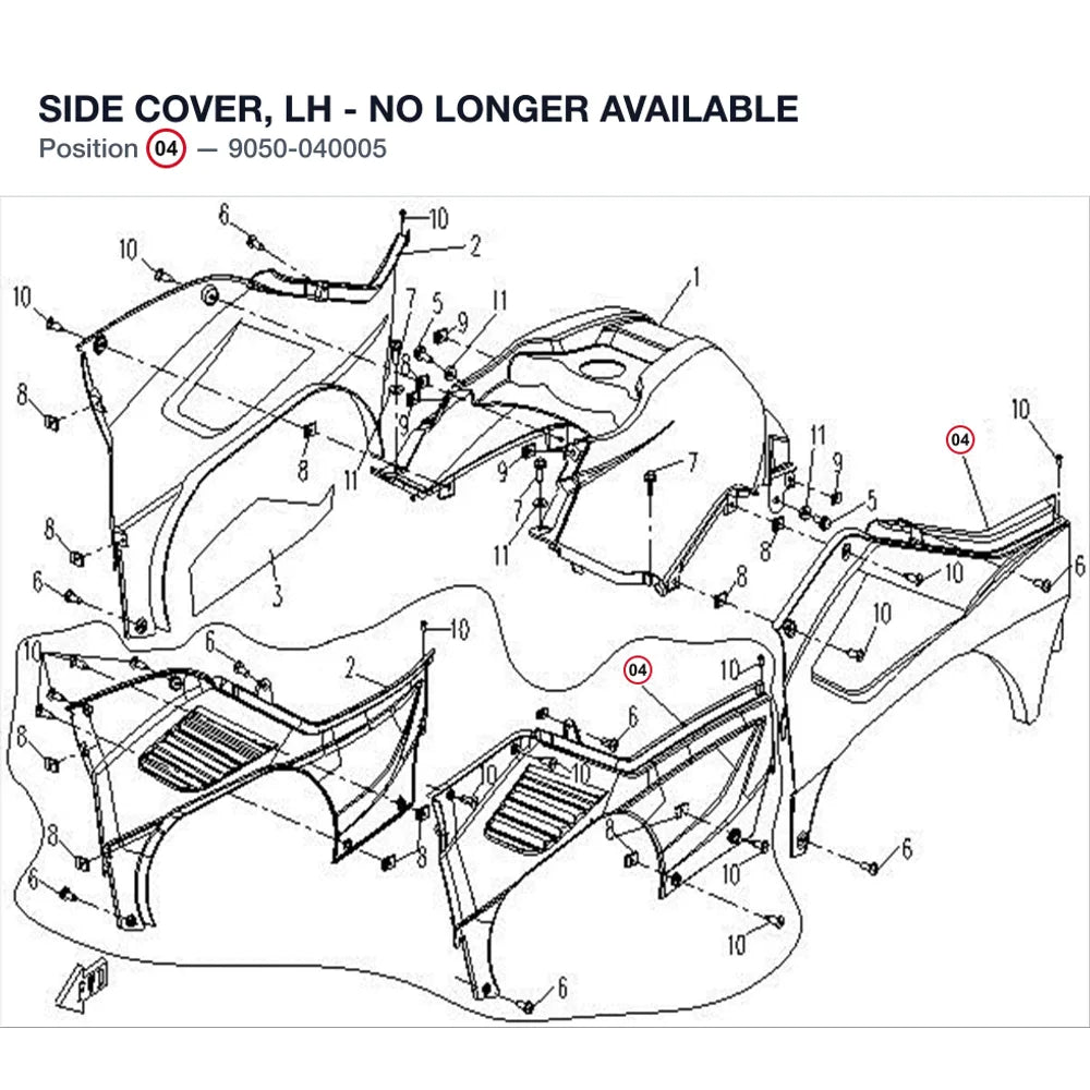 SIDE COVER, LH product image