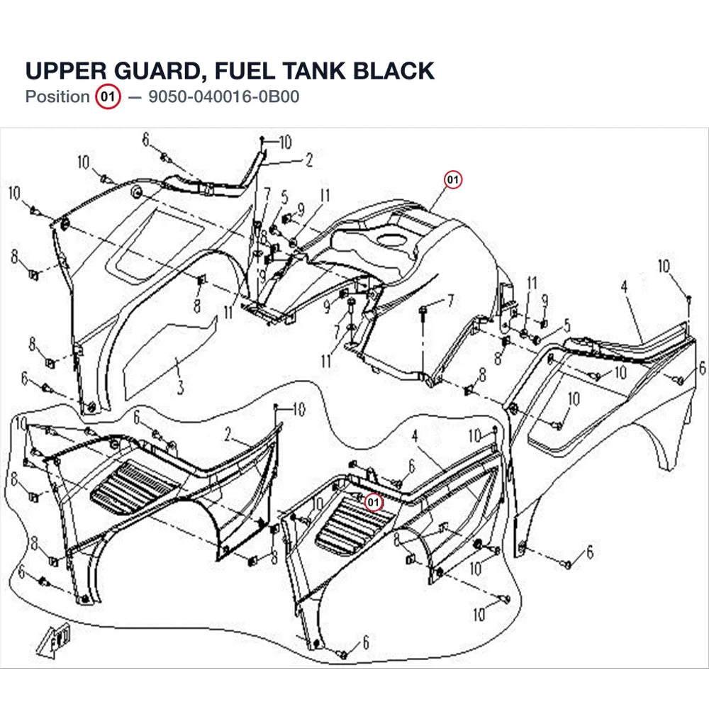 UPPER GUARD, FUEL TANK product image