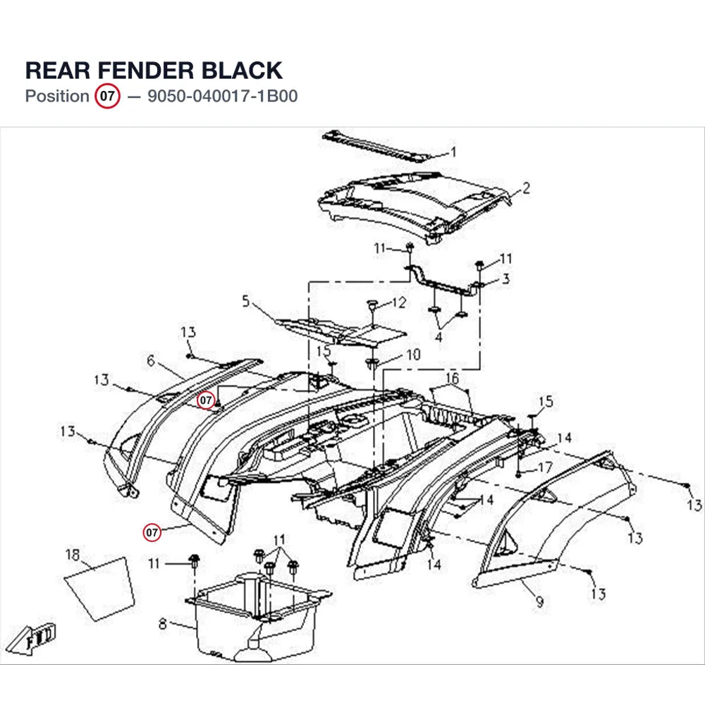 REAR FENDER product image