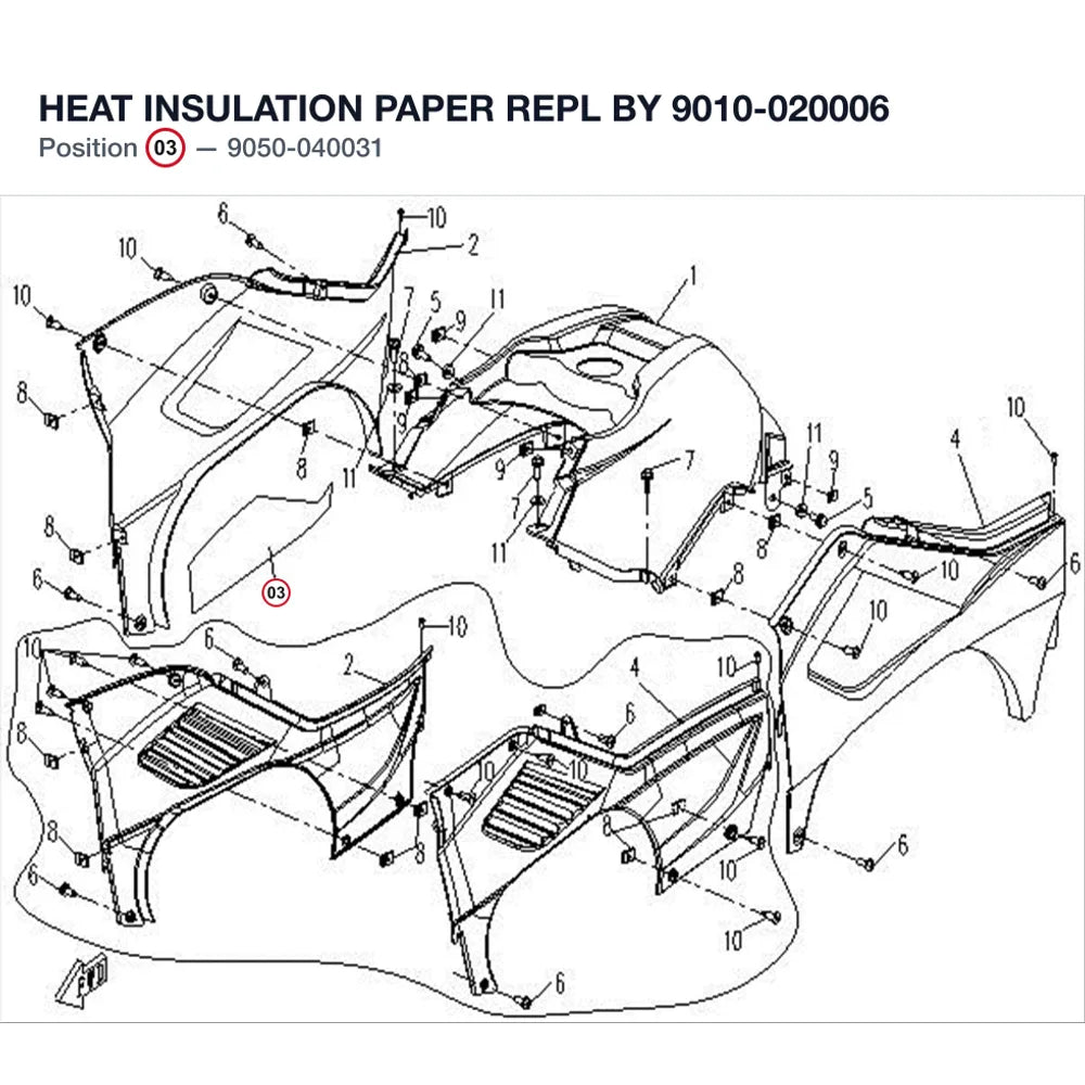 HEAT INSULATION PAPER REPL BY 9010-020006 product image