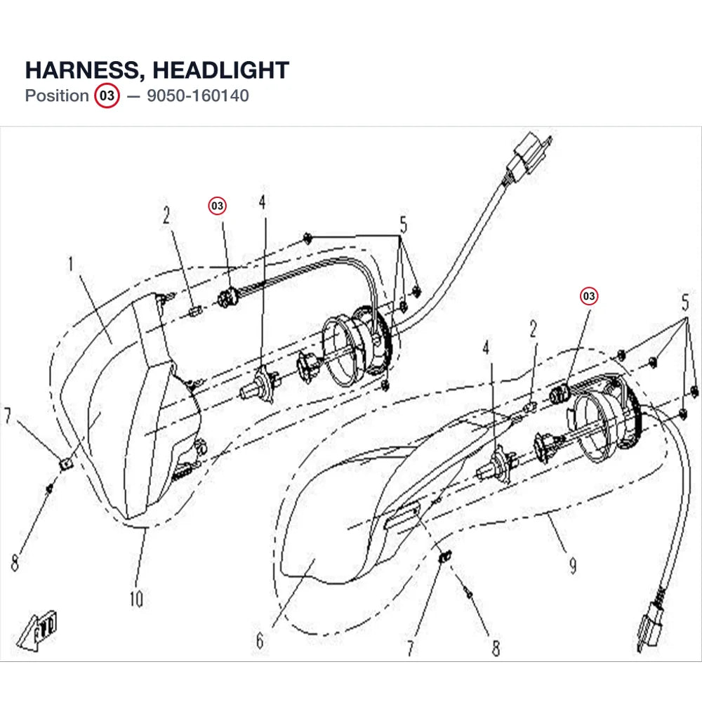 HARNESS, HEADLIGHT product image