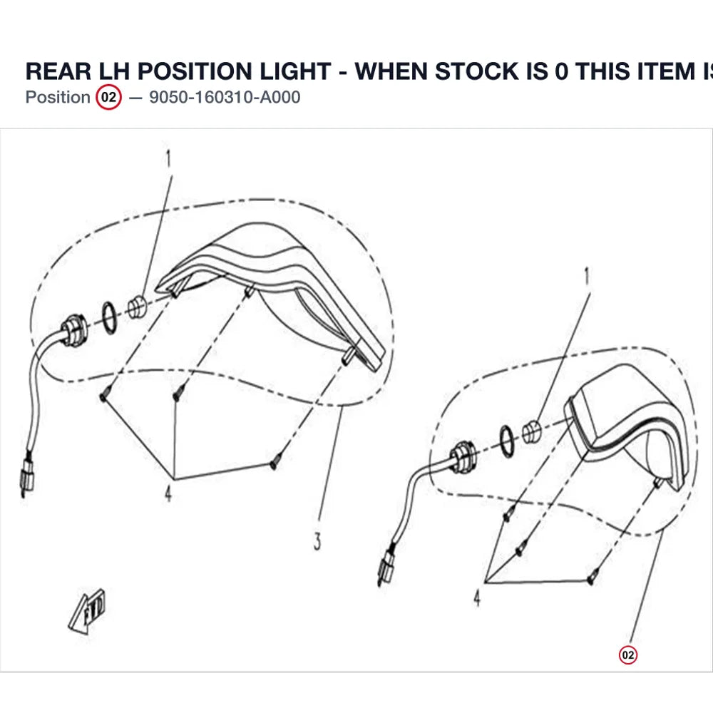 REAR LH POSITION LIGHT - WHEN STOCK IS 0 THIS ITEM IS NO LONGER AVAILABLE product image