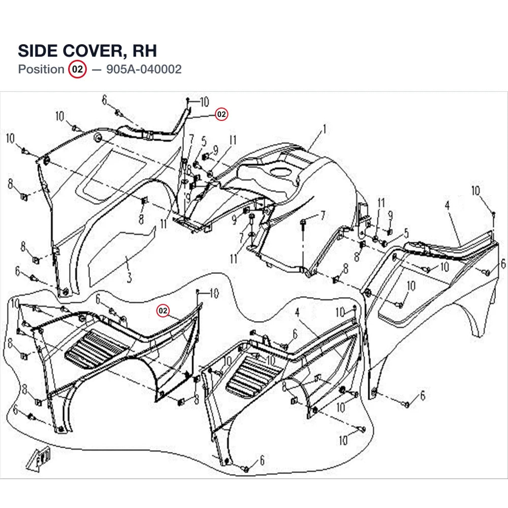 SIDE COVER, RH product image