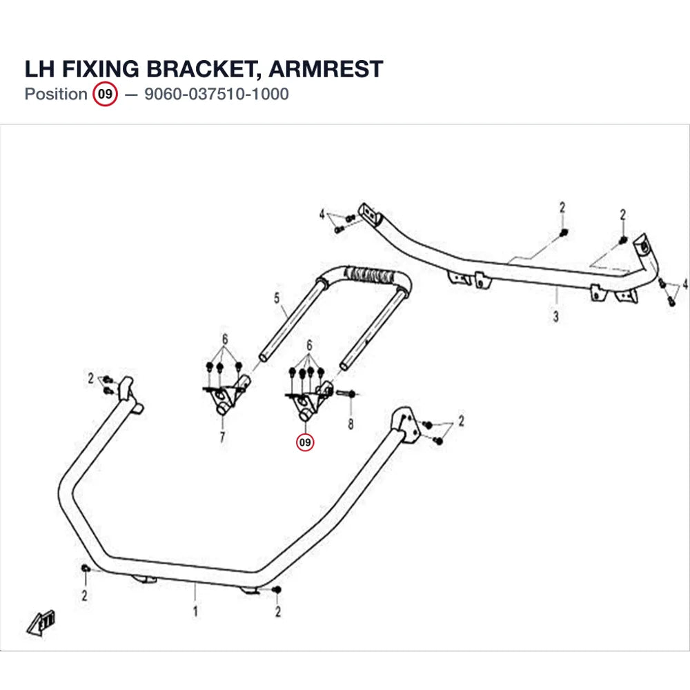 LH FIXING BRACKET, ARMREST product image
