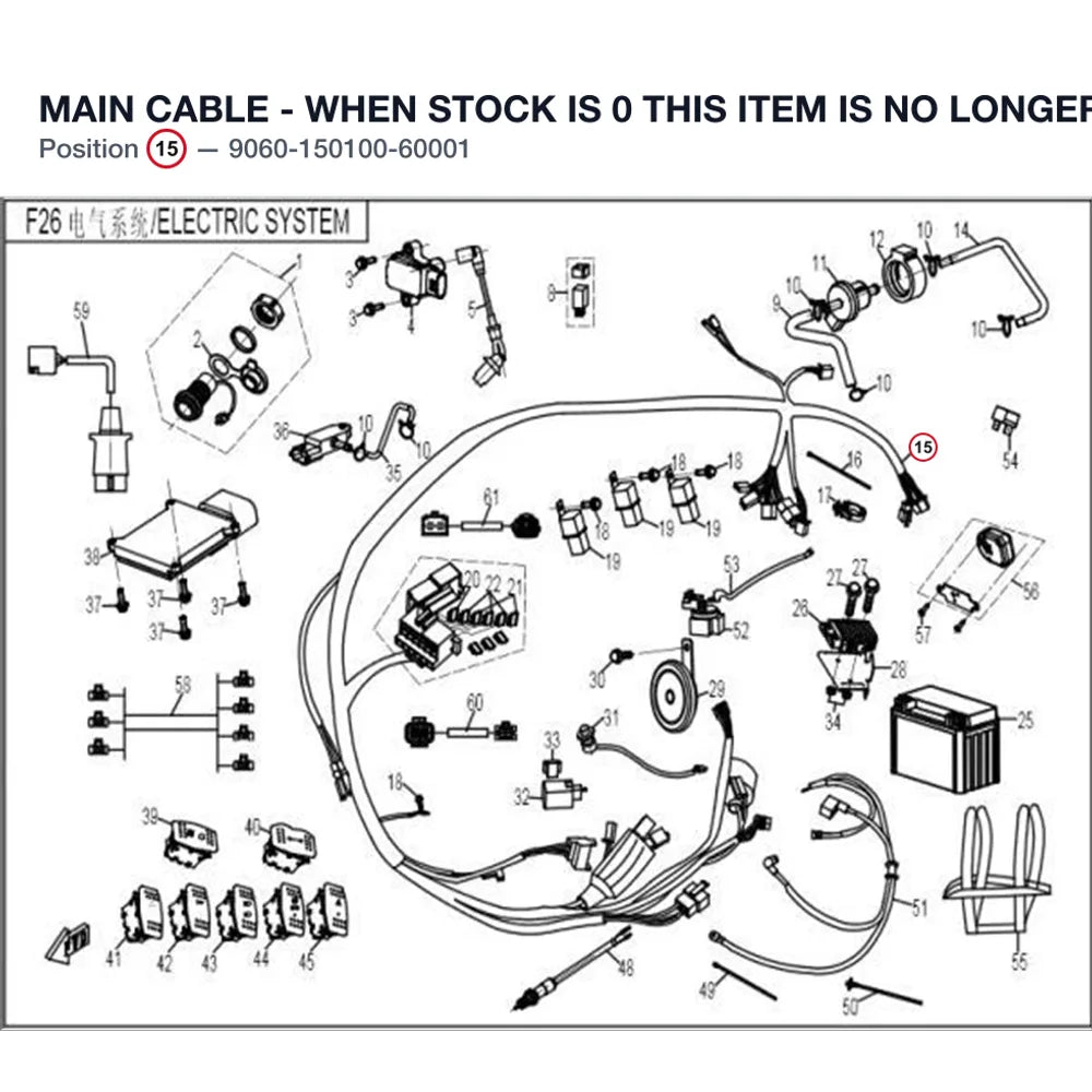 MAIN CABLE - WHEN STOCK IS 0 THIS ITEM IS NO LONGER AVAILABLE product image