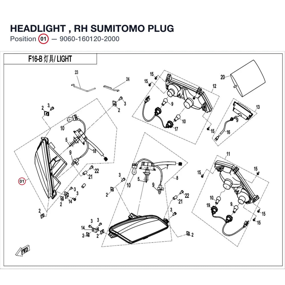 HEADLIGHT , RH product image