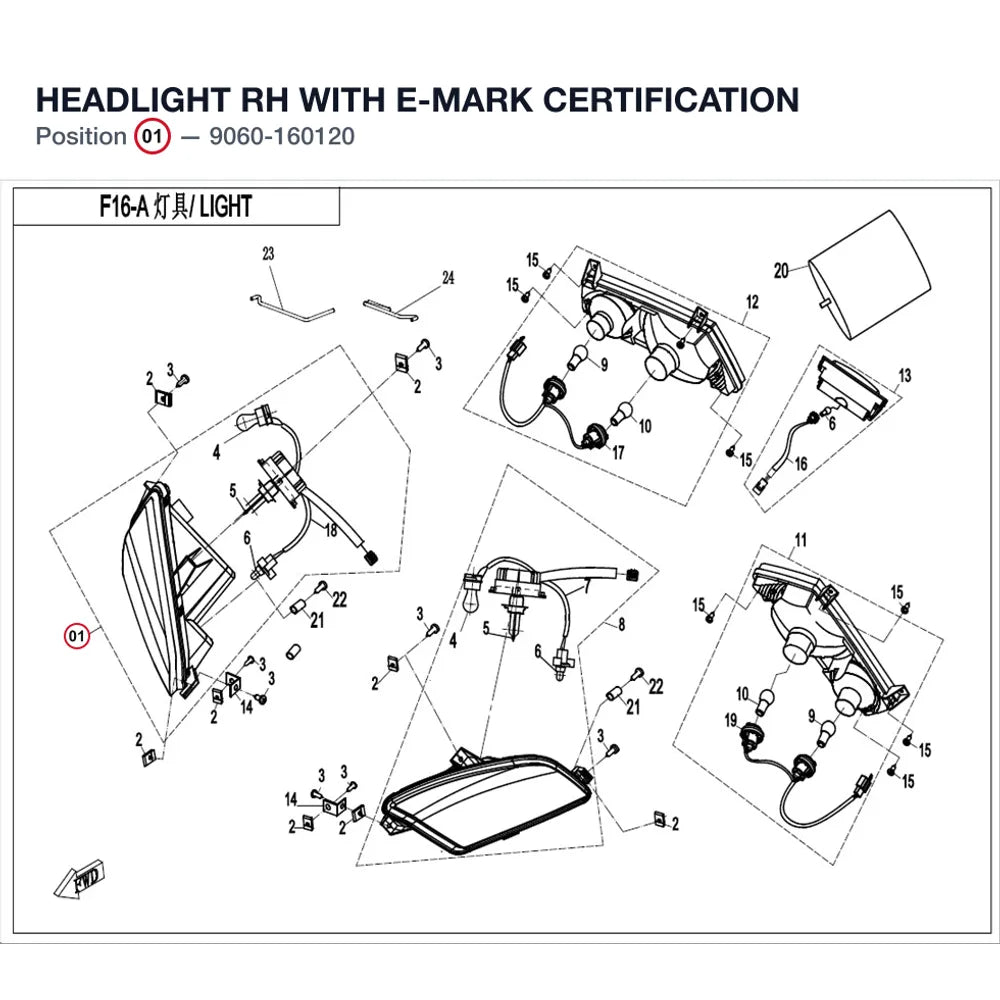 HEADLIGHT RH product image