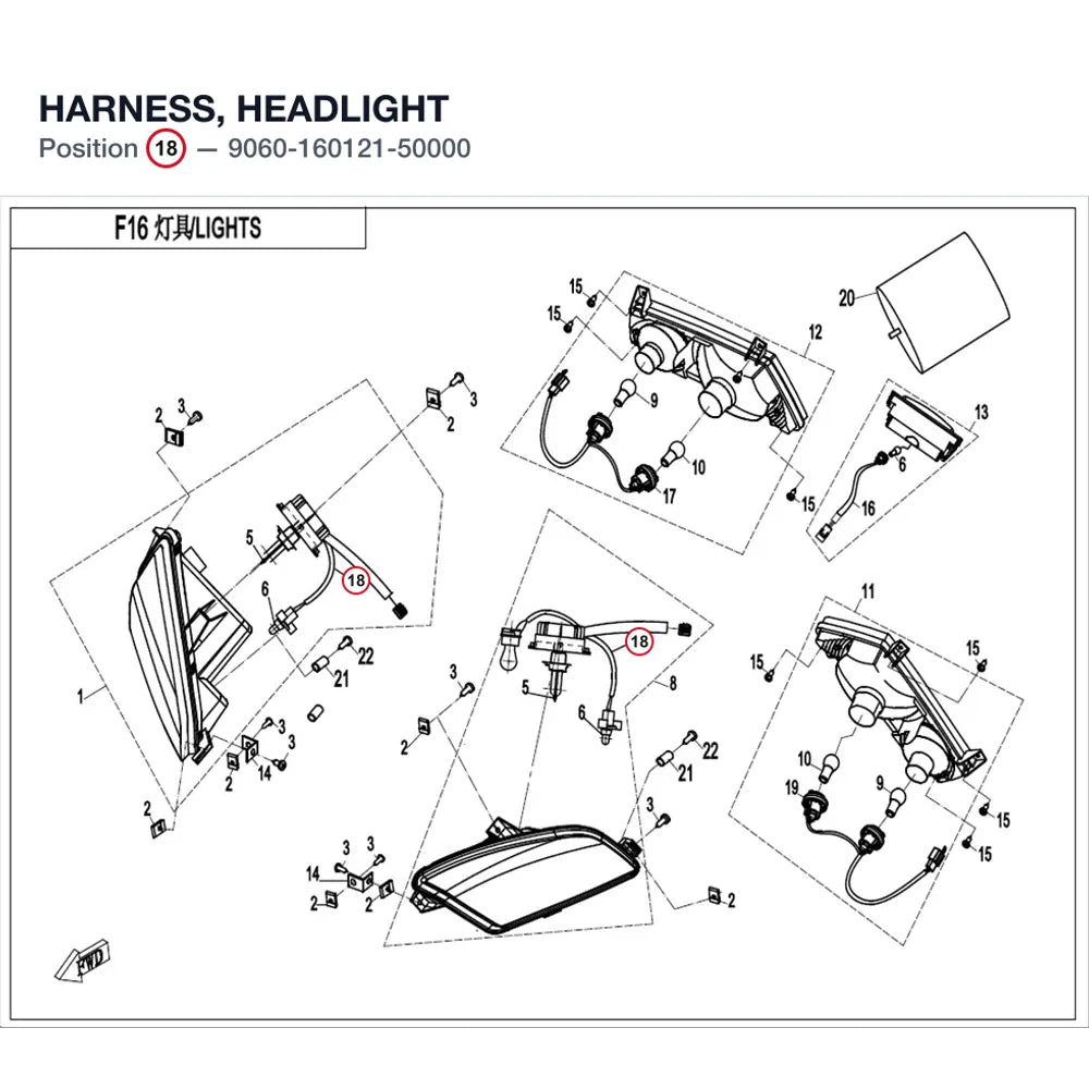 HARNESS, HEADLIGHT product image