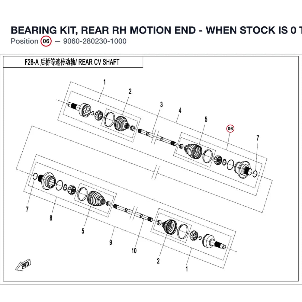 BEARING KIT, REAR RH MOTION END - WHEN STOCK IS 0 THIS ITEM IS NO LONGER AVAILABLE product image