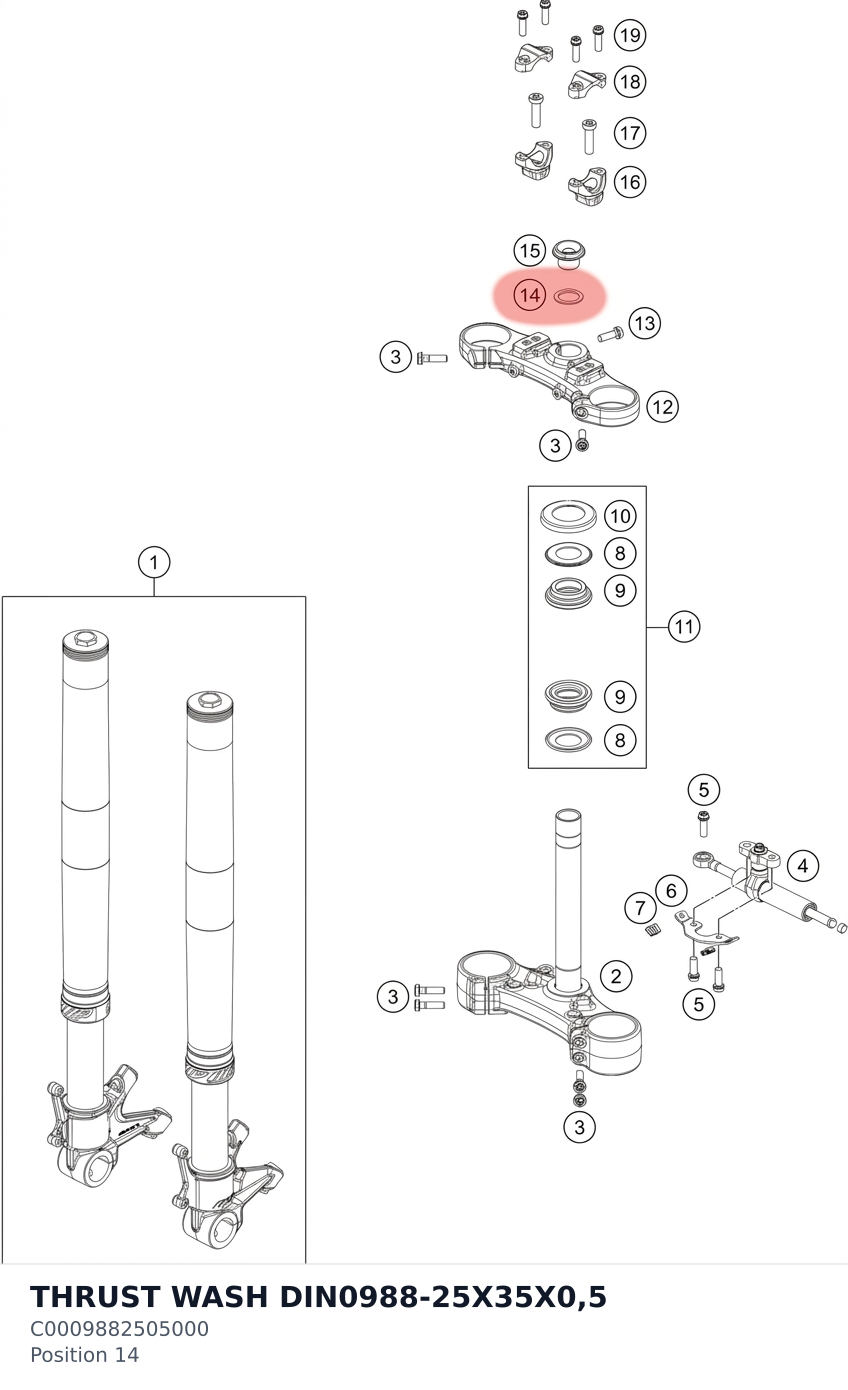 Diagram preview: THRUST WASH DIN0988-25X35X0,5 (C0009882505000)
