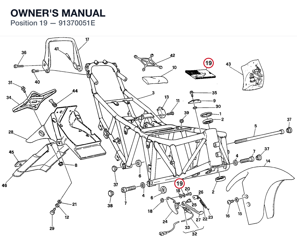 OWNER'S MANUAL 91370051E diagram position