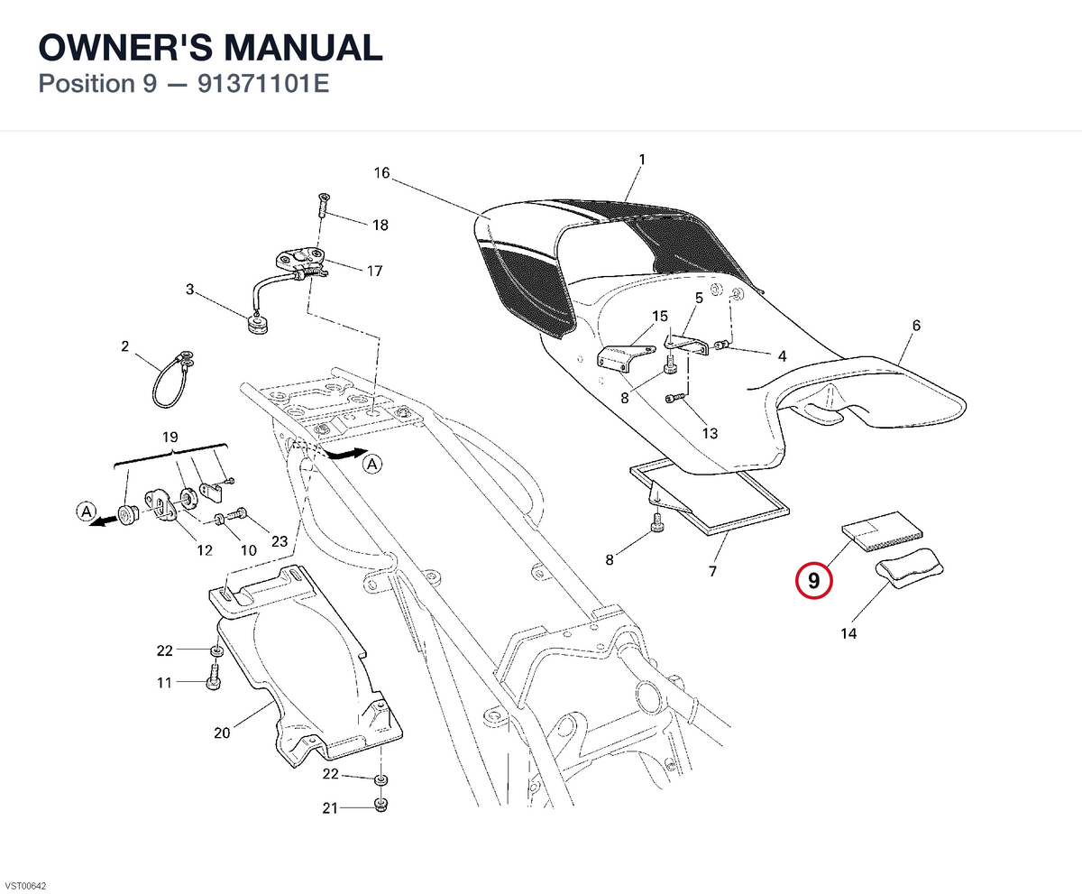 OWNER'S MANUAL 91371101E diagram position