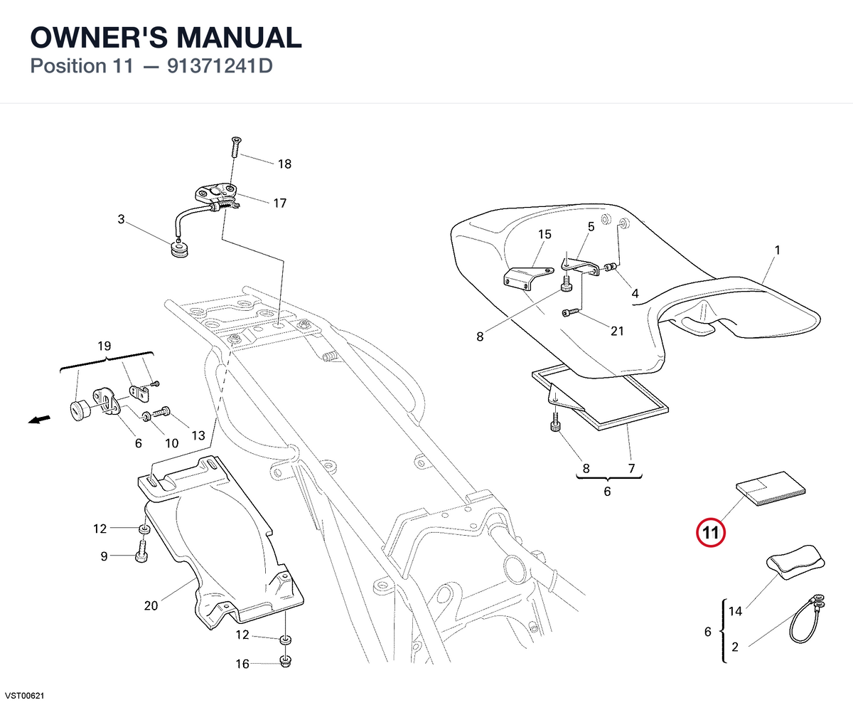OWNER'S MANUAL 91371241D diagram position