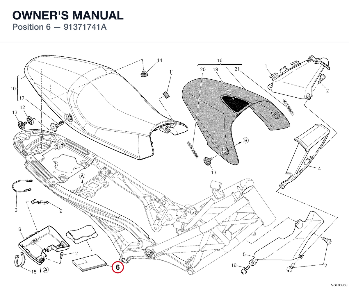 OWNER'S MANUAL 91371741A diagram position