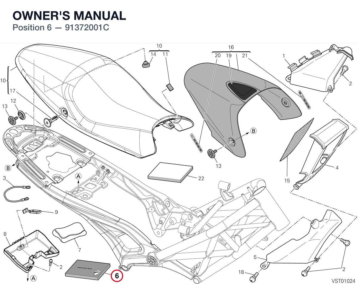 OWNER'S MANUAL 91372001C diagram position