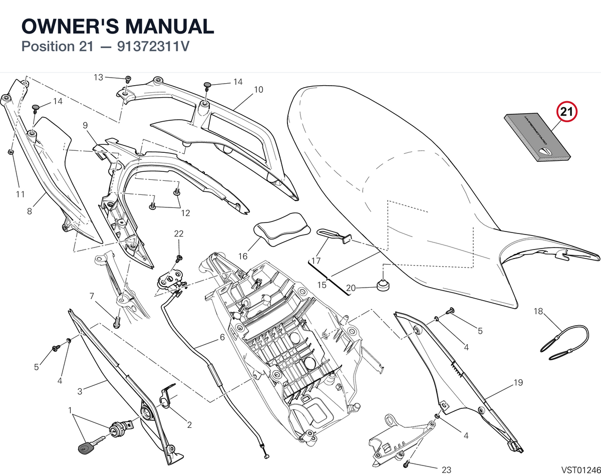 OWNER'S MANUAL 91372311V diagram position