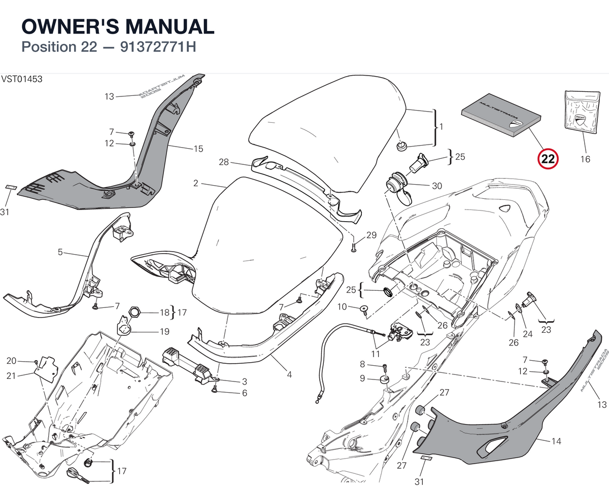 OWNER'S MANUAL 91372771H diagram position