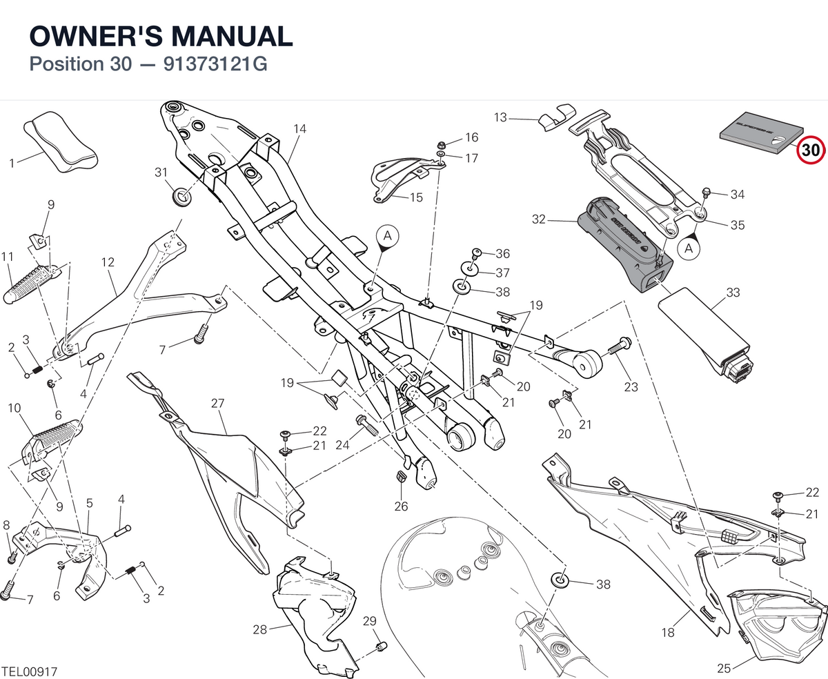 OWNER'S MANUAL 91373121G diagram position