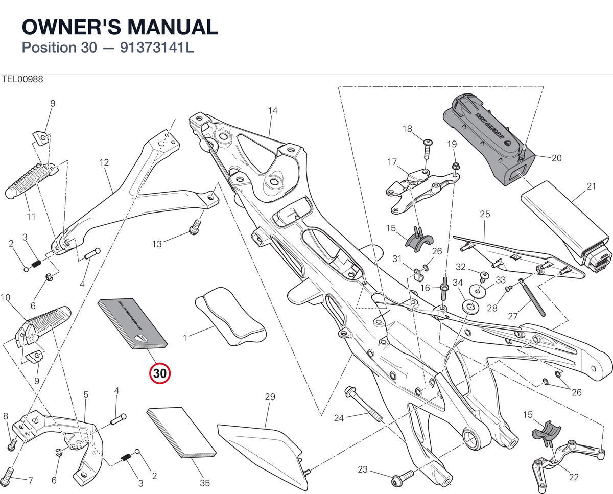 OWNER'S MANUAL 91373141L diagram position