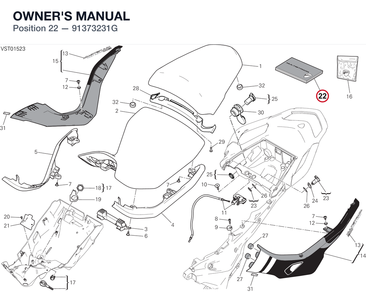 OWNER'S MANUAL 91373231G diagram position