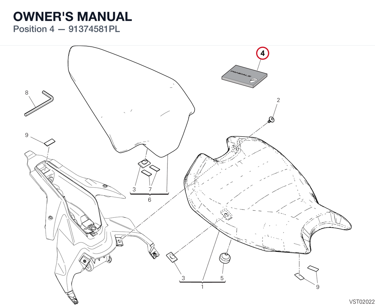 OWNER'S MANUAL 91374581PL diagram position