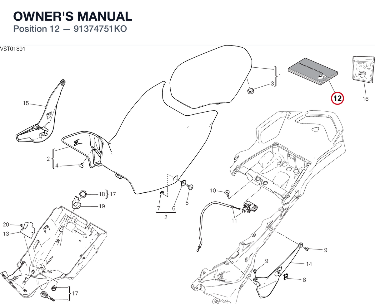 OWNER'S MANUAL 91374751KO diagram position