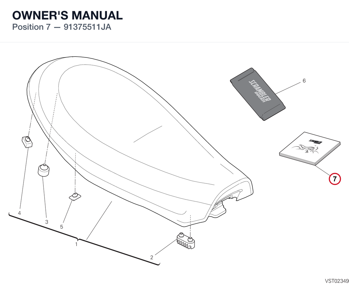 OWNER'S MANUAL 91375511JA diagram position