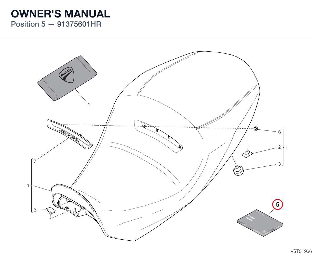 OWNER'S MANUAL 91375601HR diagram position