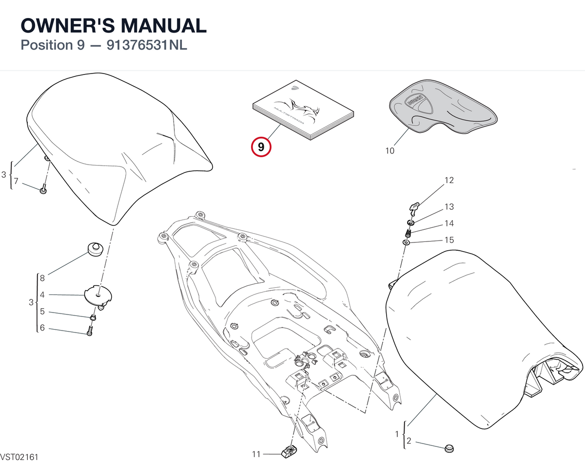 OWNER'S MANUAL 91376531NL diagram position