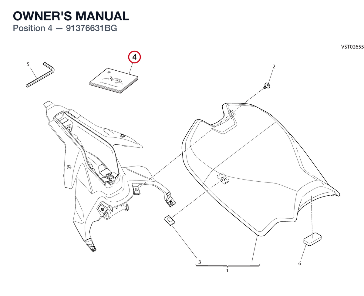 OWNER'S MANUAL 91376631BG diagram position