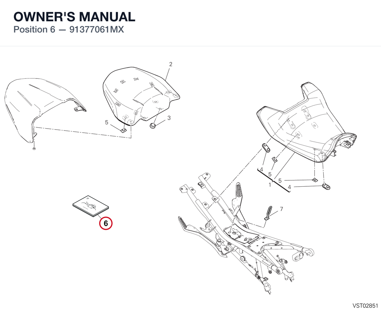 OWNER'S MANUAL 91377061MX diagram position