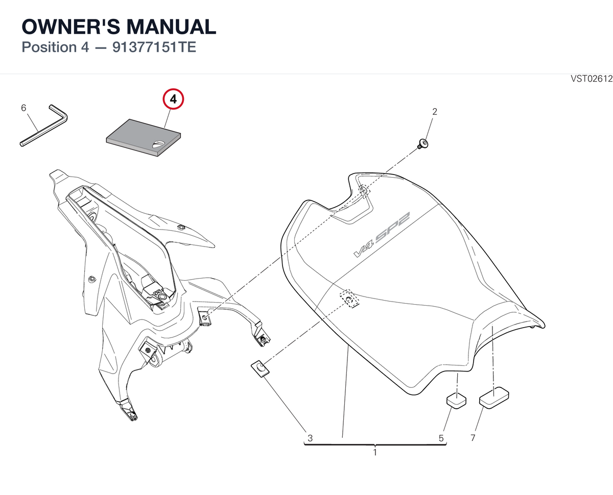 OWNER'S MANUAL 91377151TE diagram position