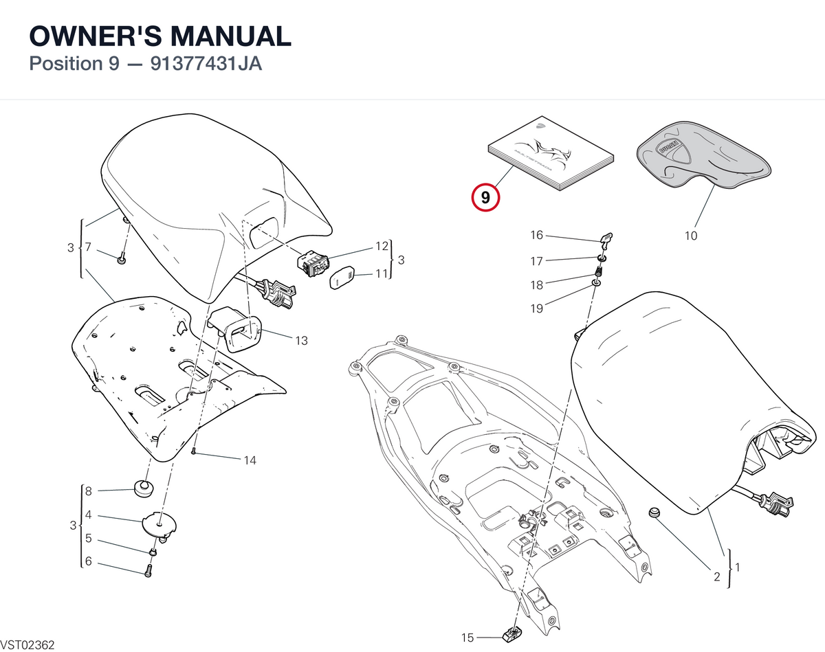 OWNER'S MANUAL 91377431JA diagram position