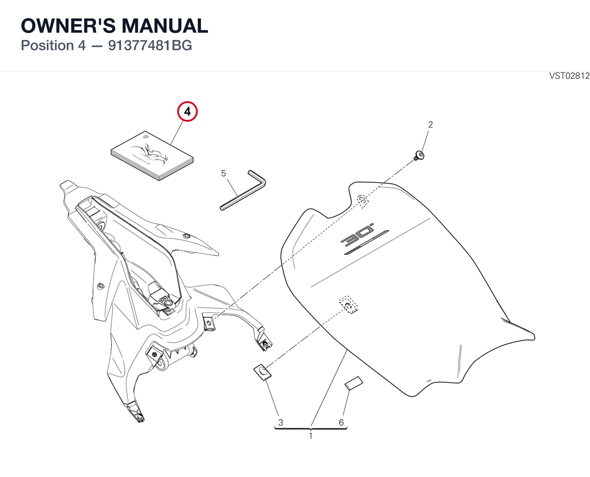 OWNER'S MANUAL 91377481BG diagram position