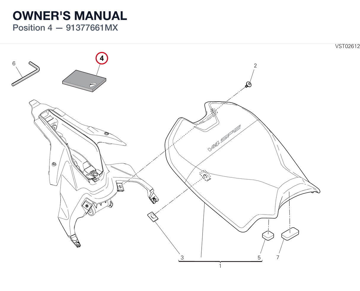 OWNER'S MANUAL 91377661MX diagram position