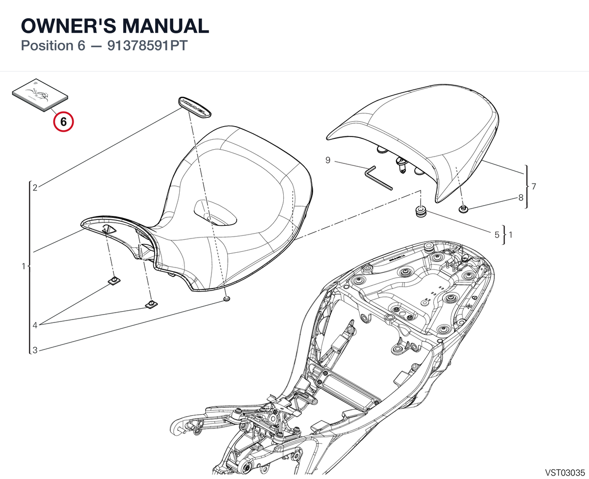 OWNER'S MANUAL 91378591PT diagram position