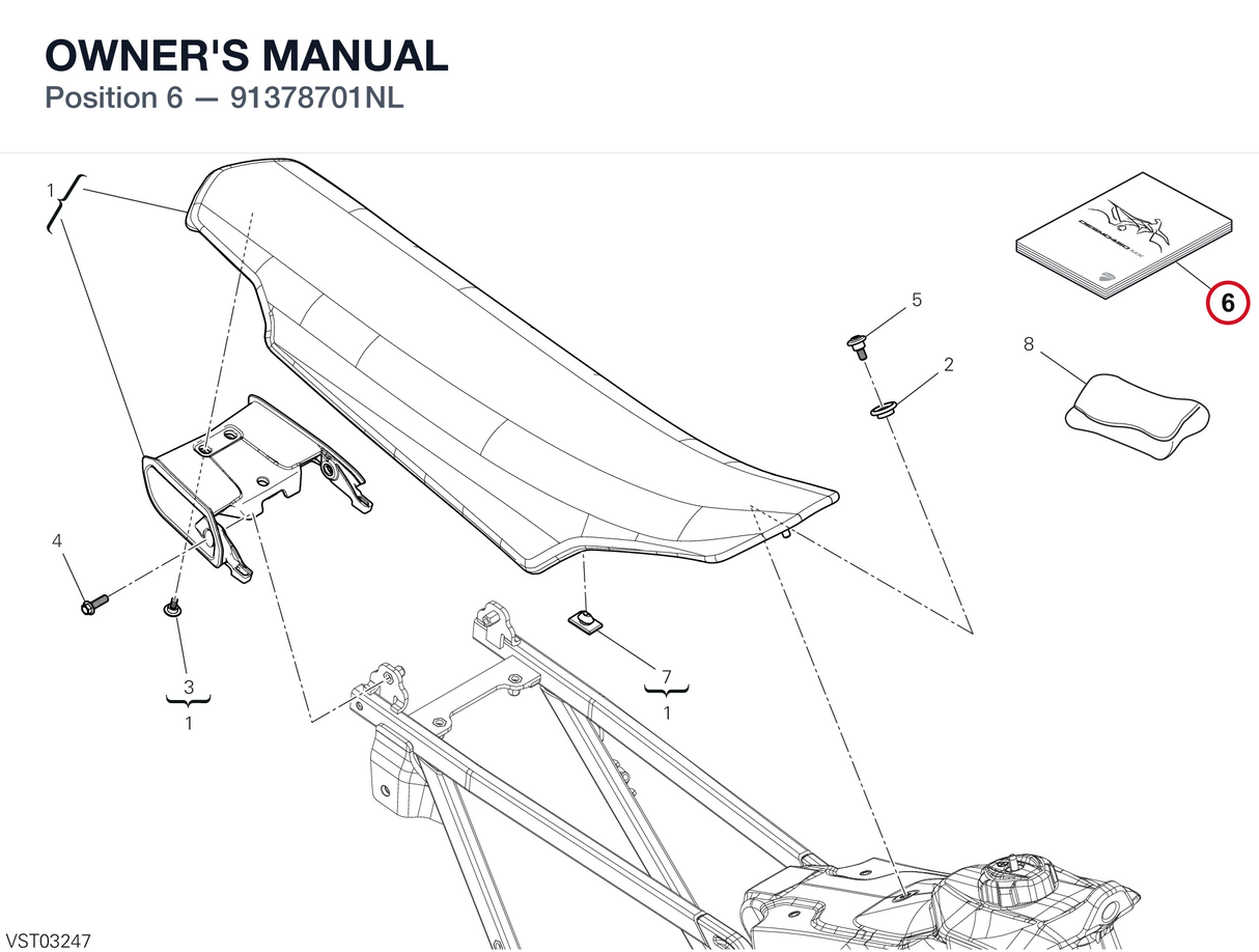 OWNER'S MANUAL 91378701NL diagram position