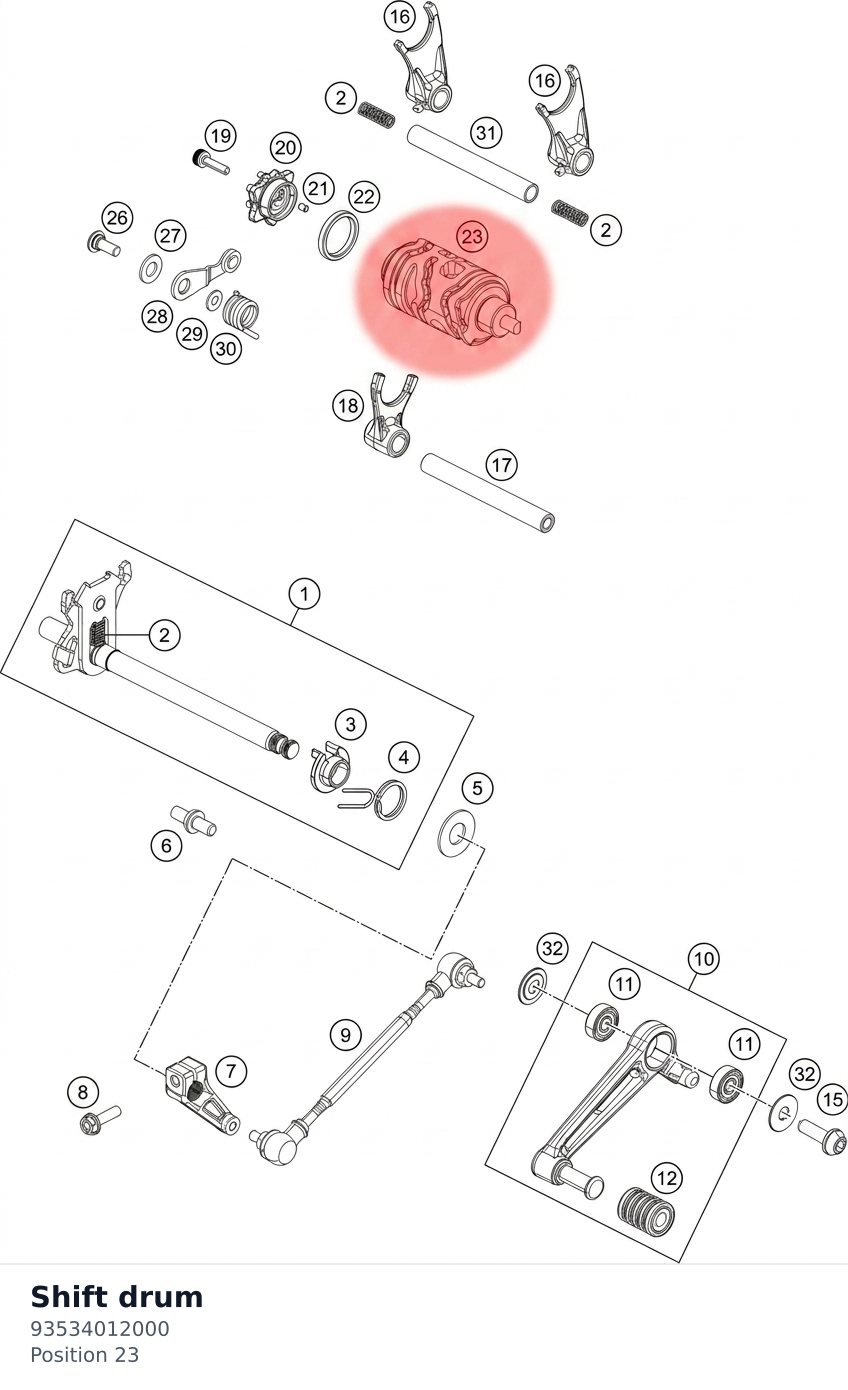 Diagram preview: Shift drum (93534012000)
