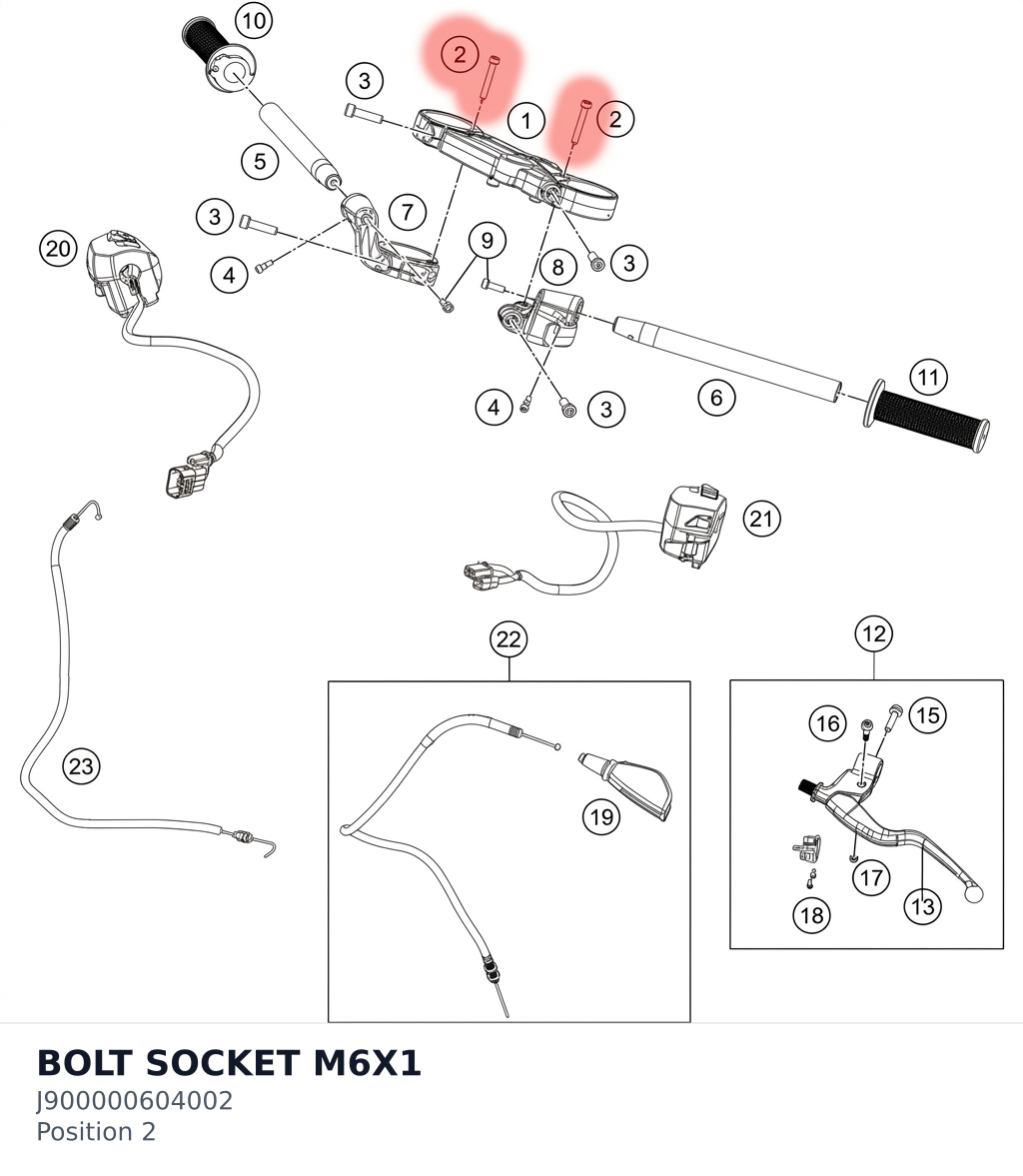 Diagram preview: BOLT SOCKET M6X1 (J900000604002)