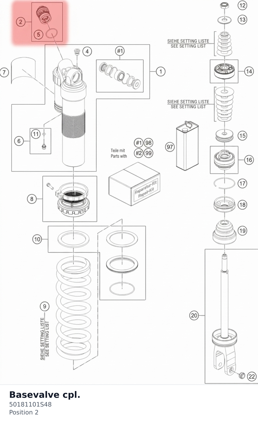 Diagram preview: Basevalve cpl. (50181101S48)