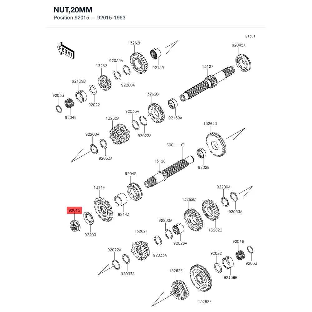 Kawasaki OEM – NUT,20MM product image