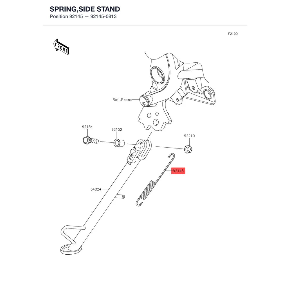Kawasaki OEM – SPRING,SIDE STAND product image