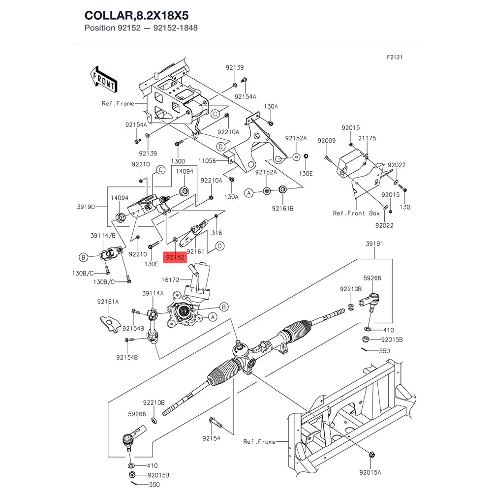 Kawasaki OEM – COLLAR,8.2X18X5 product image