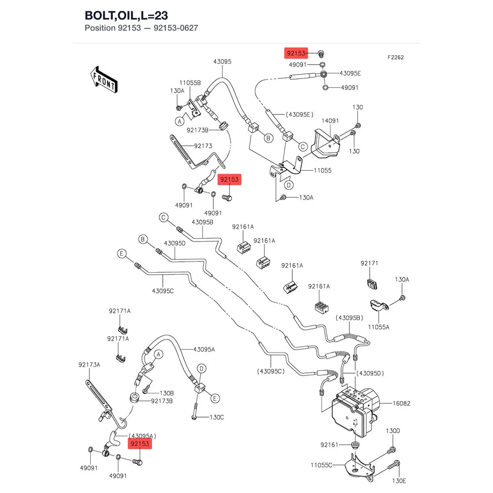 Kawasaki OEM – BOLT,OIL,L=23 product image