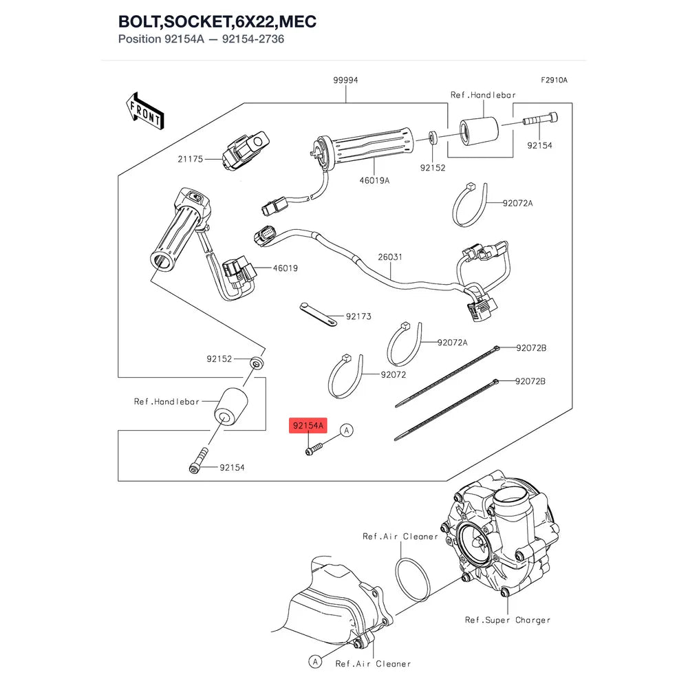 Kawasaki OEM – BOLT,SOCKET,6X22,MEC product image
