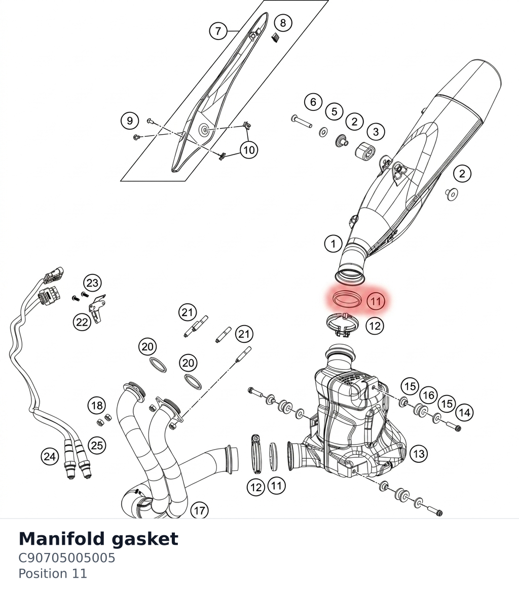 Diagram preview: Manifold gasket (C90705005005)