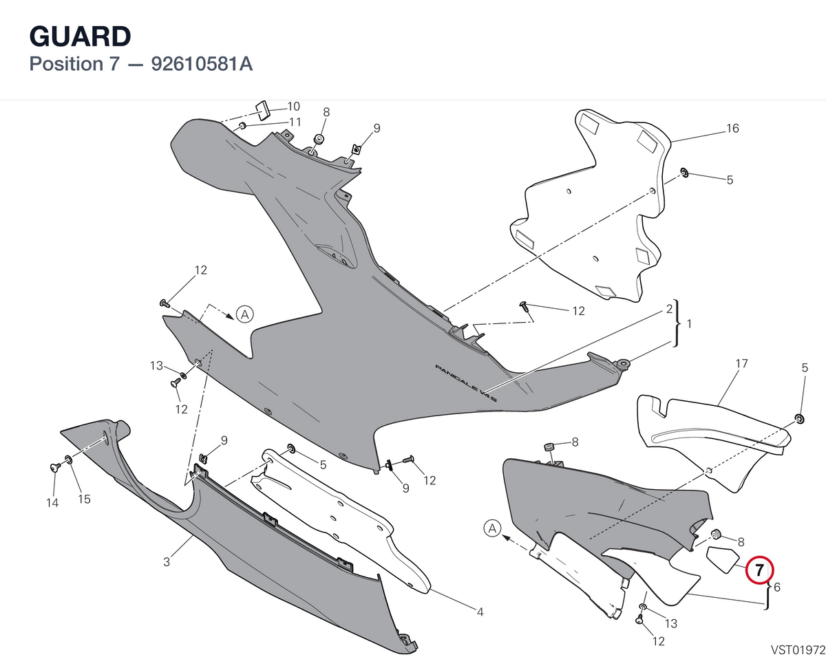 GUARD 92610581A diagram position