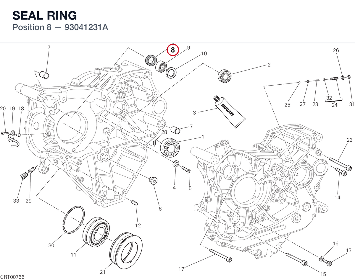 SEAL RING 93041231A diagram position