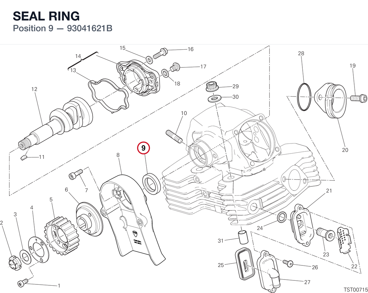 SEAL RING 93041621B diagram position
