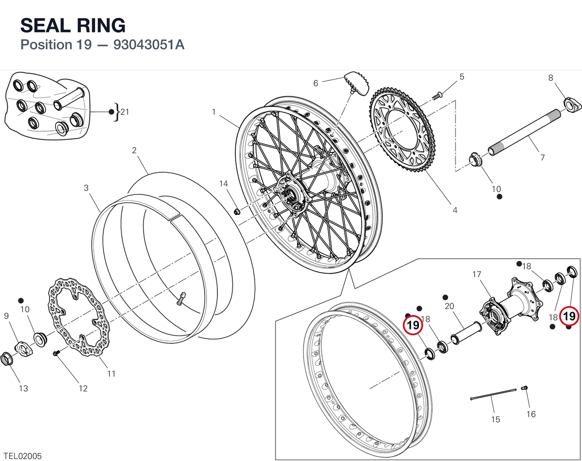 SEAL RING 93043051A diagram position